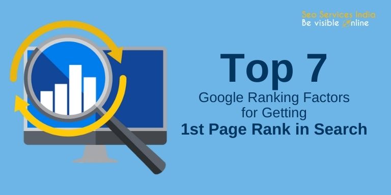 Top 7 Google Ranking Factors for Getting 1st Page Rank in Search