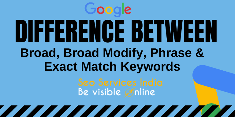 Difference Between Broad, Broad Modify, Phrase & Exact Match Keywords